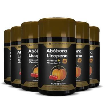 Imagem de 6x ÓLEO DE SEMENTE DE ABOBORA COM LICOPENO 60CAPS HF - HF SUPLEMENTOS,