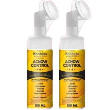 Imagem de Kit 2 Mousse Espuma De Limpeza Facial Acnow Control 150Ml - Rhenuks