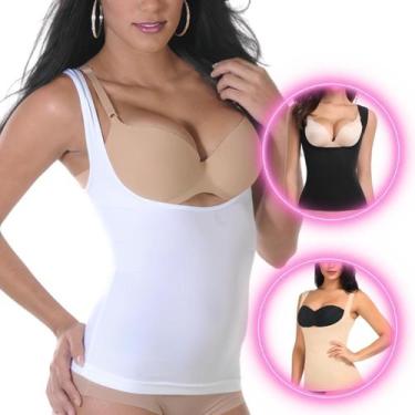 Imagem de Cinta Regata Modeladora Camiseta Feminina Branco Tamanho Xgg - Ideal P