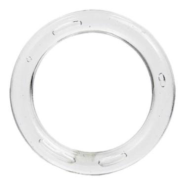 Imagem de Argola Plástica Grande 11,5cm Transparente Suporte Para Toalha 10 Unid