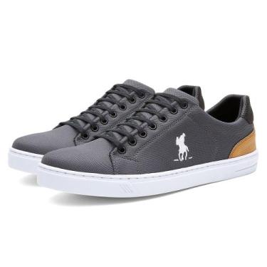 Imagem de Sapatênis Casual Basico Ec Shoes Detalhado com Cadarço e Sola Reta Cos