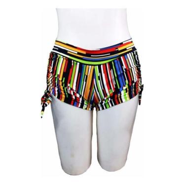 Imagem de Calcinha Sunkini Sunquini Short Praia Com regulagem Lateral - Vermelho