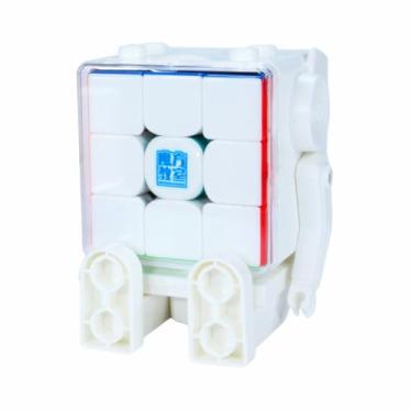 Imagem de Cuberspeed MoYu RS3M V5 Ball CORE UV with MoYu’s New Robot Cube Stand Moyu rs3 m UV Coated Flagship 3x3 V5 UV Coated Glossy Surface 2023 Flagship 3x3 Magnetic Speed Cube