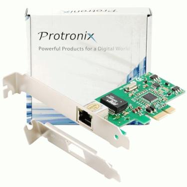 Imagem de Placa de controle de rede Protronix Gigabit Ethernet LAN de perfil baixo PCI Express (PCIE) 10/100/1000