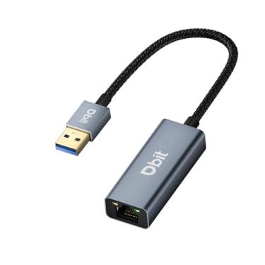 Imagem de DBIT Adaptador USB para Ethernet, adaptador de rede USB 3.0 para Gigabit Ethernet LAN sem driver, adaptador de Internet RJ45 compatível com MacBook, Laptop PC com Windows, XP, Vista, Mac, Linux,