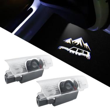 Imagem de 2 peças de luzes LED com logotipo para porta de carro compatíveis com Land Cruiser 250 LC250 2023-presente, projetor de cortesia a laser, luz de boas-vindas, acessórios de carro (L3, para LC250 2023