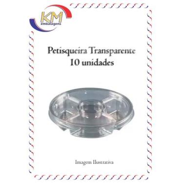Imagem de Petisqueira transp 4 divisórias c/10 unid - mini ovo páscoa,  salgadin