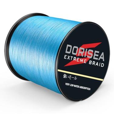 Imagem de Dorisea Linha de pesca trançada Extreme Braid 100% Pe Blue 109 jardas-2187 jardas 2,7-249,5 kg fio de pesca teste incrível superlinha zero stretch (1000 m/1093 jardas 181.4 kg/1,4 mm (16 fios))