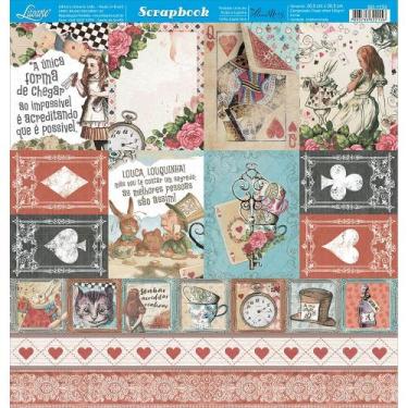 Imagem de Papel Scrapbook Dupla Face Alice, Tags, Elemento Sd-1133 30,5x30,5cm L