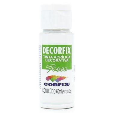 Imagem de Tinta Decorfix Acrílica Fosco 60ml - Corfix, 301 BRANCO