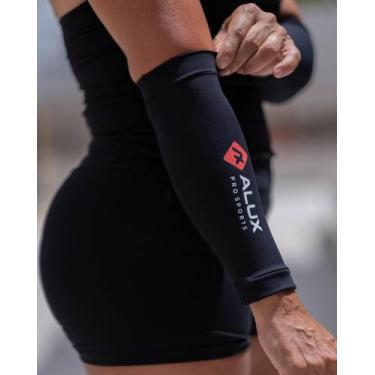 Imagem de Manguito com Compressao Média e Proteção Solar Alux - Cor Preto - Tam 