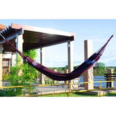 Imagem de Rede de Dormir Descanso Pernambucana Algodão Vinho - TEIXEIRA