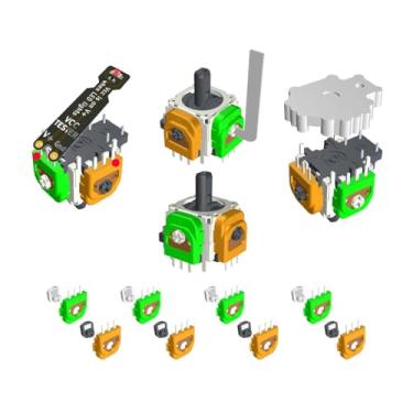 Imagem de ElecGear Kit de joystick Hall e placa de aquecimento de dessolda para controladores – 4 varetas de controle de efeito Hall + 8 sensores adicionais + testador VCC + ferramentas de reparo de