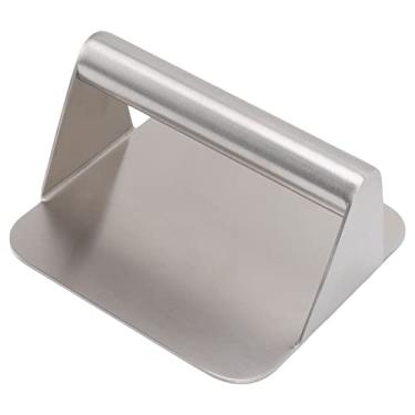 Imagem de Prensa de Carne de Aço Inoxidável Akozon para Bife, Hambúrguer e Bacon - Prensa de Grelha Portátil 304, Formato Quadrado - Perfeita para Cozinhar e Grelhar na Cozinha