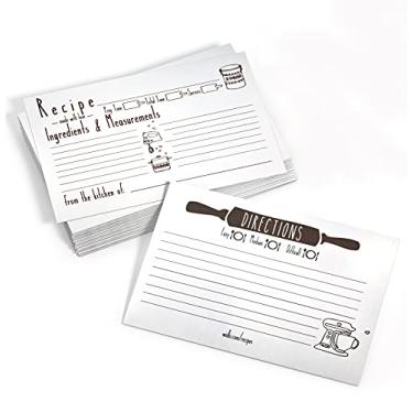 Imagem de WIDBI Cartões de receita grossos premium 10 x 15 cm dupla face - 50 peças - Cartolina grossa de qualidade - 14 pontos