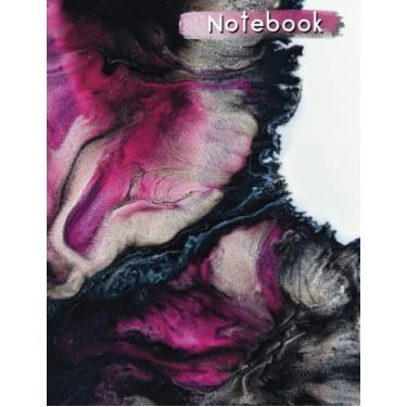 Imagem de Notebook: Liquid abstract painting - Lined Notebook Journal (College Ruled Paper) - 120 Pages - 8,5 x 11 inches (Letter size)