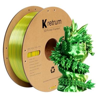 Imagem de Kretrum Filamento PLA 1,75 mm para impressora 3D Filamento pla de seda 1 kg Filamento de impressão 3D serve para Bambu Creality FlashForge Anycubic ELEGOO etc. A maioria das impressoras 3D FDM