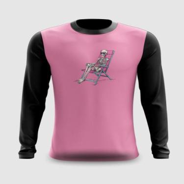 Imagem de Camiseta Manga Longa Esqueleto na Cadeira de Praia - FABRIQUETA, GG