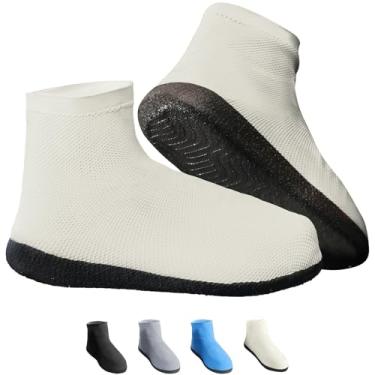 Imagem de Galashield Capas para sapatos de chuva | Capas de sapato impermeáveis para homens e mulheres | Galochas reutilizáveis, Branco leite., X-Large