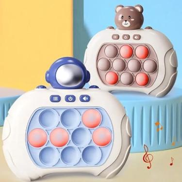 Imagem de Pop It Eletrônico Sensorial, Brinquedo Antiestresse com Luzes e Sons, Design de Urso e Astronauta