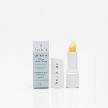 Imagem de Lip Balm Natural e Vegano com Ácido Hialurônico Herbia 3,4g