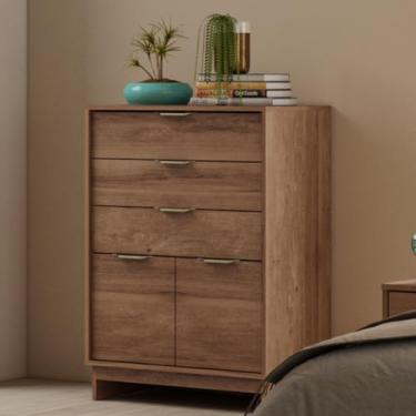 Imagem de Cômoda 3 Gavetas 2 Portas Quarto 1112 Carraro Freijó