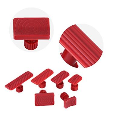 Imagem de 6pcs Reparação de Dente Sem Tinta Abas de Puxamento para Amassados ​​do Corpo do Carro e Remoção de Dings - Abas Dencotador de Nylon Vermelho para Barra T ou Martelo de Slide