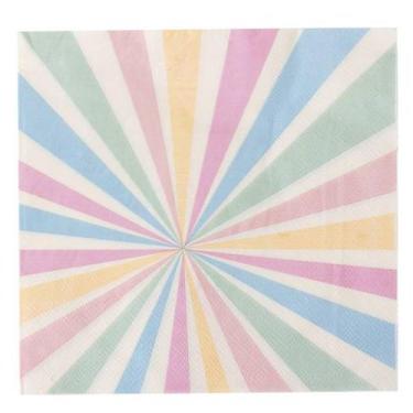 Imagem de Guardanapo Papel Decorado Listras Candy Tie Dye - 20 unid - Silverfest