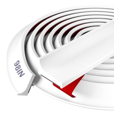 Imagem de Hzetuu Barreira de barragem de água de limite de chuveiro - versátil, tira de vedação de tampa de proteção de água de chuveiro de silicone para piso de banheiro, aro de banheira, bancada de cozinha