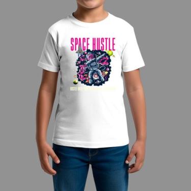 Imagem de Camisetas Infatil Streetwear Casual Manga Curta Gola Redonda Space Lor