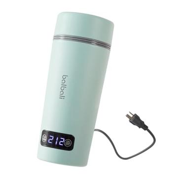 Imagem de balbali Chaleira de viagem de voltagem dupla 100-250 V - caldeira/aquecedor/aquecedor de água portátil de 340 g para água fervente - 4 chaleira elétrica portátil com controle de temperatura