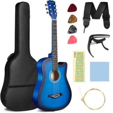 Imagem de Guitarra Acústica CAHAYA CY0354 38" Cutaway - Aço e Kit Incluso