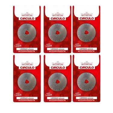 Imagem de Kit 6 Lâminas De Reposição para Cortador Rotativo Circular 45 Mm Patchwork 283991 Cor 20 Circulo Cortes Precisos E Eficientes Em Tecidos, Papel E Outros Materiais