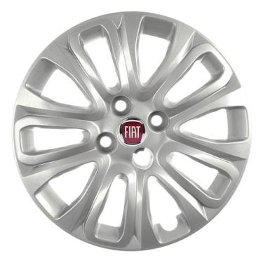 Imagem de Calota Aro 15 229CP-PTA + Emblema Alumínio Fiat V - Garagem Online Gri