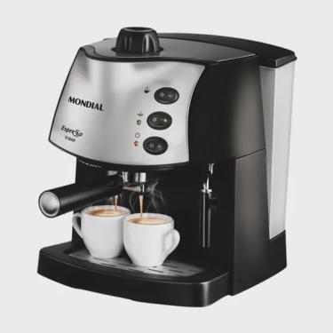 Imagem de Cafeteira Expresso Mondial Coffee Cream Premium C-08 Preto Prata - 15 Bar