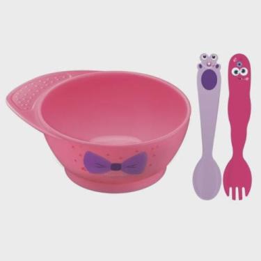 Imagem de Kit infantil 3 pecas Rosa tramontina