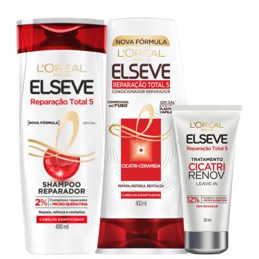 Imagem de Kit Elseve L`Oréal Paris Reparação Total 5 Home Care (3 Produtos)
