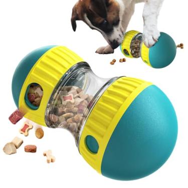 Imagem de WANRUIL Brinquedos interativos para cães, dispensador de comida ajustável, petisco, bola inteligente, brinquedo de quebra-cabeça para cães, alimentador lento, treinamento de QI (verde)