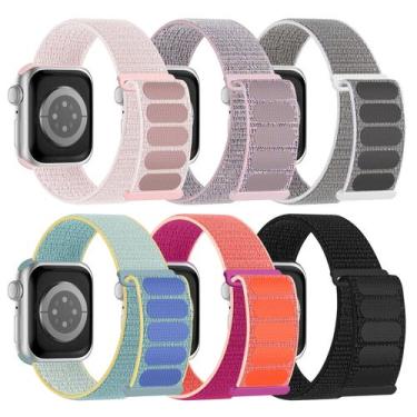 Imagem de Pulseira de relógio Honeystraper Sport Nylon Loop, pacote com 6, 38-49