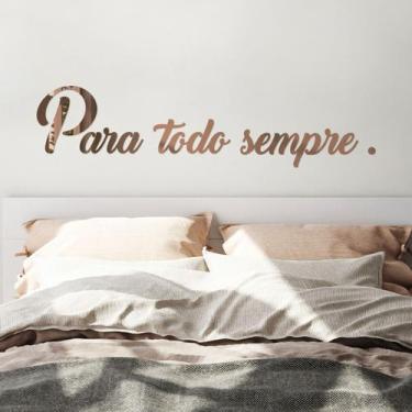 Imagem de Espelho Decorativo Para Todo Sempre Bronze - Inove Papéis de Parede