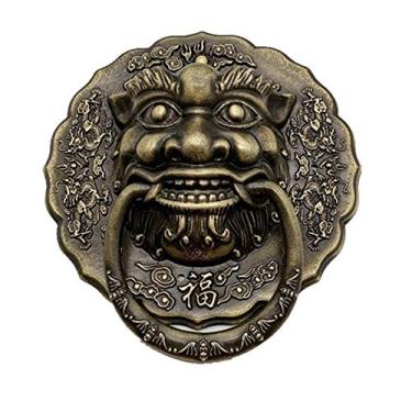 Imagem de BAZAC Puxador de gaveta, puxador de porta, acessórios de móveis, cobre puro, retrô, puxador de porta de madeira - Bronze||20 cm