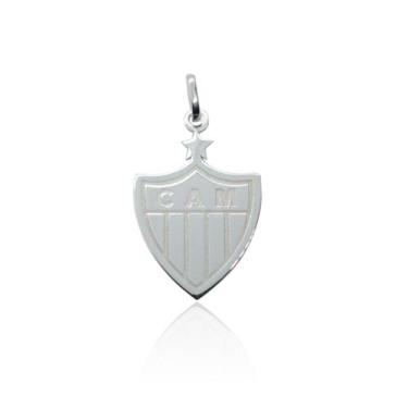 Imagem de Pingente escudo chapa atlético - 2cm  prata 925 - Noble Joias