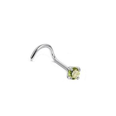 Imagem de Piercing Aço Cirurgico Verde Nariz Nostril Zirconia - Oremte