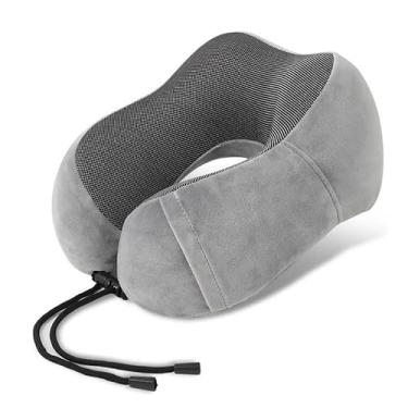 Imagem de Almofada Travesseiro de Pescoço Para Viagem Descanso(Cinza Escuro)