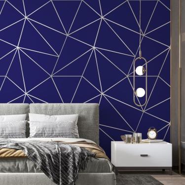 Imagem de Kit 9 Rolos Papel De Parede Adesivo Zara Azul Royal 3,0M