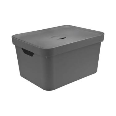 Imagem de Caixa Organizadora Cube Cinza 32L - Ou