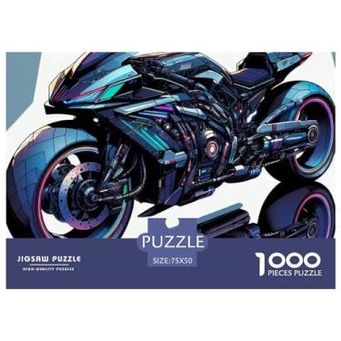 Imagem de Futuro motocicleta 1000 peças de desenho animado anime quebra-cabeça adultos decoração divertida brinquedo educativo jogo intelectual alívio de estresse brinquedo relaxamento e inteligência 1000 peças