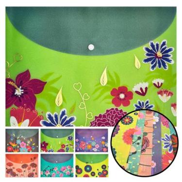 Imagem de Pasta A4 Transparente Horizontal Envelope 24x33cm Floral - Molin, 1