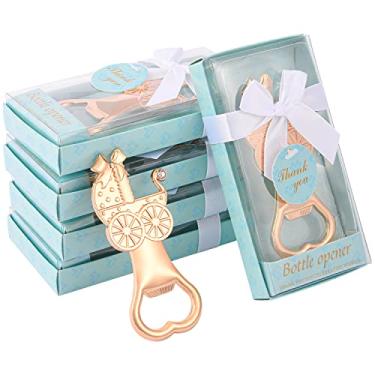 Imagem de YKLIGTN 24 Peças/Pacotes Abridores De Garrafas Em Formato Carrinho Bebê Azul, Lembrancinhas Para Chá Menina Ou Menino, Presentes, Decoração Convidados Com Caixas Presente, Lembranças Festa, Brindes