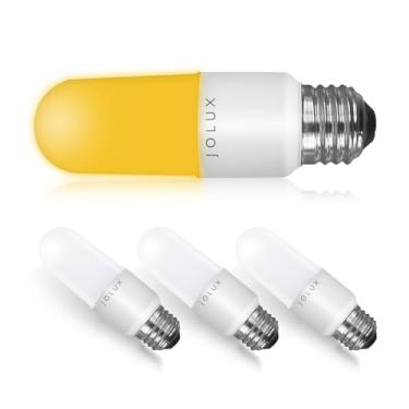 Imagem de Jolux Pacote Com 4 Bastões De Led Para Áreas Externas, Luz Insetos Do Anoitecer Ao Amanhecer Varanda, 8,5 W, Liga/Desliga Automático, Equivalente A 40 Âmbar (2000 K), Base E26, Classificação Umidade